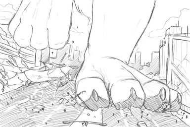 4_toes ambiguous_gender building building_destruction city_destruction claws cloud destruction faceless_ambiguous faceless_character feet foot_focus group outside pawpads solo_focus stick_figure tail toe_claws toes solaxe_(artist) ambiguous_species 3:2 monochrome sketch