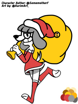 anthro christmas_clothing christmas_headwear clothing dress female floppy_ears fur grey_hair hair hat headgear headwear holidays leg_warmers legwear looking_at_viewer panties santa_hat simple_background slim slim_anthro slim_female smile solo stockings tail thin_legs thin_thighs underwear white_background white_body white_fur karimart christmas fifi_(somemf) canid canine canis domestic_dog mammal poodle 3:4 hi_res