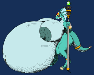 anthro belly big_belly big_breasts breasts female huge_belly huge_breasts hyper hyper_pregnancy jewelry mace melee_weapon nipples pregnant pregnant_anthro pregnant_female solo staff weapon vwpologt age_of_sigmar warhammer_(franchise) warhammer_fantasy seraphon_(warhammer) lizardman scalie skink_(warhammer_fantasy) alpha_channel