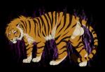 animal_genitalia balls big_balls big_sheath feral fully_sheathed fur genitals male purple_eyes sheath solo deyvarah kato_(tiger) felid mammal pantherine tiger alpha_channel hi_res