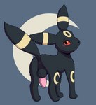 anus balls black_body black_fur blush blush_lines butt erection feral fur genitals looking_at_viewer male nude penis presenting red_eyes smile solo tail gooeythings nintendo pokemon eeveelution generation_2_pokemon mammal pokemon_(species) umbreon hi_res