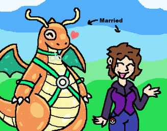 antennae_(anatomy) anthro blue_clothing blush blush_lines brown_hair clothing dark_clothing duo eyes_closed female green_harness green_wings hair happy harness infinity_symbol multicolored_body open_mouth orange_body orange_tail orange_wings purple_clothing smile symbol tail tan_body tan_skin text two_tone_body two_tone_tail two_tone_wings wings yellow_antennae yellow_body yellow_tail squeakitties nintendo pokemon rubbermon dragonite generation_1_pokemon human mammal pokemon_(species) 2024 english_text