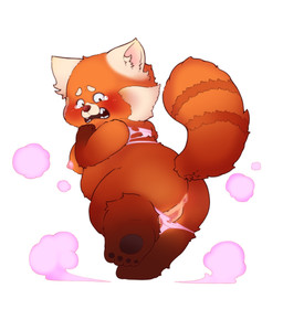 4_toes 5_fingers adolescent anthro anus areola big_breasts blush bodily_fluids breasts brown_eyes brown_markings brown_nose brown_pawpads brown_pupils butt cheek_tuft clitoris clothed clothing embarrassed eyebrows facial_tuft feet female fingers fist frown fur fur_tuft genitals gloves_(marking) hindpaw humanoid_genitalia humanoid_vulva implied_transformation iris loli long_tail looking_at_self looking_back markings multicolored_body multicolored_fur multicolored_vulva nipples open_frown open_mouth orange_body orange_fur orange_markings orange_tail panties panties_down partially_clothed pawpads paws pink_anus pink_areola pink_clothing pink_nipples pink_panties pink_smoke pink_topwear pink_underwear pink_vulva plump_labia pointy_ears prick_ears pupils raised_leg raised_tail rear_view ring_(marking) ringed_tail simple_background slightly_chubby smoke snout solo standing striped_markings striped_tail stripes tail tail_markings tan_body tan_ears tan_eyebrows tan_fur tan_inner_ear tears teeth thick_tail three-quarter_view toes topwear torn_clothing torn_panties torn_topwear torn_underwear tuft two_tone_body two_tone_fur two_tone_vulva underwear underwear_down vulva white_background young young_anthro notama disney pixar turning_red meilin_lee_(turning_red) ailurid mammal red_panda 2022 colored digital_drawing_(artwork) digital_media_(artwork) full-length_portrait hi_res portrait shaded