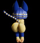 anthro anus blue_ears blue_hair bob_cut butt faceless_anthro faceless_character faceless_female female genitals hair markings pawpads presenting presenting_hindquarters pussy rear_view shaking_butt simple_background solo striped_markings striped_tail stripes swaying tail tail_markings tail_motion tailwag transparent_background yellow_body marrubi_(artist) zy0n7_(modeler) animal_crossing nintendo ankha_(animal_crossing) domestic_cat felid feline felis mammal 2022 3d_(artwork) 3d_animation alpha_channel animated digital_media_(artwork) loop low_res short_playtime