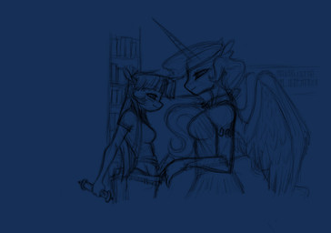 anthro anthrofied blush book bookshelf breasts clothing dress duo feathered_wings feathers female fur furniture hair horn library long_hair misleading_thumbnail panties princess romantic romantic_couple royalty scroll seductive simple_background transparent_background tug underwear wings bri-sta friendship_is_magic hasbro my_little_pony mythology princess_celestia_(mlp) twilight_sparkle_(mlp) equid equine mammal mythological_creature mythological_equine unicorn winged_unicorn 2013 alpha_channel black_and_white hi_res monochrome sketch