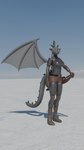 anthro brown_eyes clothing female grey_body horn knight looking_at_viewer melee_weapon solo sword tail warrior weapon wings pukhnastyy_aks mythology eliora_vohnekryl dragon mythological_creature mythological_scalie scalie 3d_(artwork) 9:16 digital_media_(artwork) hi_res