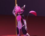 anthro clothed clothing dancing kita'vali male panties pole pole_dancing pose solo stripper topless underwear snowie1_(artist) dallas_f_zmorts_(avali) avali 3d_(artwork) blender_(artwork) digital_media_(artwork) hi_res male_(lore)