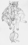 areola bonding breasts duo female hand_holding nipples nude paws wings phathusa mythology avian bird gryphon mythological_avian mythological_creature 2020 hi_res monochrome sketch traditional_media_(artwork) sibling_(lore) sister_(lore) sisters_(lore)