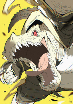 action_pose anthro black_bottomwear black_clothing black_hoodie black_pants black_topwear bottomwear clothed clothed_anthro clothed_male clothing devil_horns_(gesture) exposed_teeth fangs foreshortening front_view fully_clothed fully_clothed_anthro fully_clothed_male gaping_mouth gesture hand_gesture hoodie looking_at_viewer male monotone_body monotone_scales mouth_shot open_clothing open_hoodie open_mouth open_smile open_topwear palate_ridges pants pink_tongue pose pupils red_eyes ringed_iris scales shirt simple_background slit_pupils smile snout solo tail tail_ridge teeth tongue tongue_out topwear white_body white_clothing white_scales white_sclera white_shirt white_topwear yellow_background yellow_clothing yellow_hoodie yellow_topwear chiayeeee six_(mmalpham) crocodilian reptile scalie 2025 chromatic_aberration digital_drawing_(artwork) digital_media_(artwork) hi_res portrait signature three-quarter_portrait