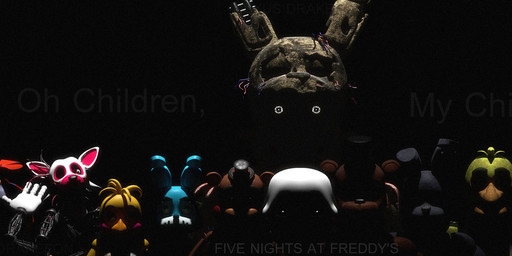 anthro beak clothing exposed_endoskeleton eye_patch eyewear glowing glowing_eyes group hat headgear headwear looking_at_viewer machine text wire nexus_drakeson five_nights_at_freddy's five_nights_at_freddy's_2 five_nights_at_freddy's_3 scottgames balloon_boy_(fnaf) bonnie_(fnaf) chica_(fnaf) foxy_(fnaf) freddy_(fnaf) golden_freddy_(fnaf) mangle_(fnaf) marionette_(fnaf) springtrap_(fnaf) toy_bonnie_(fnaf) toy_chica_(fnaf) toy_freddy_(fnaf) animatronic avian bear bird canid canine chicken fox galliform humanoid lagomorph leporid mammal phasianid rabbit robot 3d_(artwork) digital_media_(artwork) english_text hi_res source_request unavailable_at_source