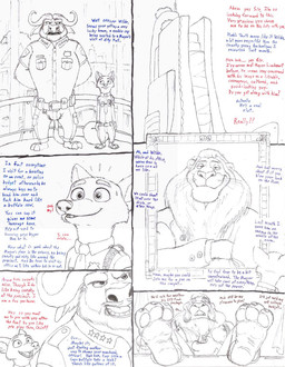 anthro barefoot bodily_fluids building bulge city city_hall cityscape clothed clothing coif crossed_arms detailed_background dialogue dirty_talk discussion dominant elevator excited facial_hair fantasizing feet feet_on_desk foot_focus footwear genital_fluids genitals group hair hands_behind_back horn imminent_sex jewelry leaning leaning_backward long_hair male mane masturbation mature_male moan necktie nipples open_clothing open_shirt open_topwear painting_(object) penis police police_officer police_uniform precum profanity sandals sex_talk shirt shoes soles suit surprised text topwear uniform walking wrinkled_feet wrinkles zpd rufe_squirrel disney zootopia chief_bogo leodore_lionheart nick_wilde bovid bovine canid canine felid fox lion mammal pantherine red_fox true_buffalo true_fox water_buffalo black_and_white comic english_text hi_res monochrome portrait sketch