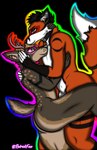 5_toes absurd_res alpha_channel anthro antlers big_butt big_tail black_body black_ears black_fur black_hair black_nose bracelet brown_body brown_ears brown_eyes brown_fur brown_hair butt canid canine canis chain claws collar crossed_legs dark_claws deer duo ear_piercing erickredfox eye_contact eyewear feet fluffy_ears fox fur fur_markings glasses grey_nose hair hand_on_face hands_behind_head hands_on_back happy hi_res horn hug hybrid jewelry larger_male looking_at_another lying male male/male mammal markings multicolored_body multicolored_fur multicolored_outline narrowed_eyes navel on_front outline piercing pink_collar pink_eyewear pink_glasses rainbow_outline raised_leg raised_tail red_body red_fox red_fur redrick_(erickredfox) romantic romantic_ambiance romantic_couple scut_tail short_tail size_difference smaller_male smile spiked_bracelet spiked_collar spikes tail teeth thick_thighs toes true_fox two_tone_body two_tone_fur whisker_markings white_body white_fur wolf zak_woleer