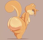 anthro balls belly bent_over big_butt butt eyelashes eyeliner femboy genitals makeup male moobs nude shaking_butt slightly_chubby solo thick_thighs twerking wide_hips behniis riley_(behniis) mammal rodent sciurid tree_squirrel 2025 animated