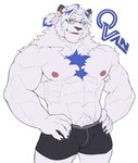 abs anthro biceps blue_eyes blue_highlights braided_hair chest_tuft claws finger_claws fur hair hand_on_hip highlights_(coloring) looking_at_viewer male mane muscular muscular_anthro muscular_male navel neck_tuft nipples pecs ponytail short_ponytail solo triceps tuft white_body white_fur white_hair white_mane estper ovan_(estper) felid lion mammal pantherine 2023 hi_res