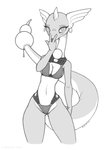 accessory anthro anthrofied bikini biped breasts cleavage clothed clothing cunnilingus_gesture female fin fin_piercing furgonomics furry-specific_piercing gesture hand_gesture head_fin horn jewelry long_tail looking_at_viewer navel non-mammal_breasts piercing pokemorph ring skimpy solo suggestive suggestive_gesture swimwear tail tail_accessory tail_jewelry tail_orb tail_ring tongue tongue_out two-piece_swimsuit ecmajor mythology nintendo pokemon dragon dragonair generation_1_pokemon mythological_creature mythological_scalie pokemon_(species) scalie 2020 hi_res monochrome sketch traditional_media_(artwork)