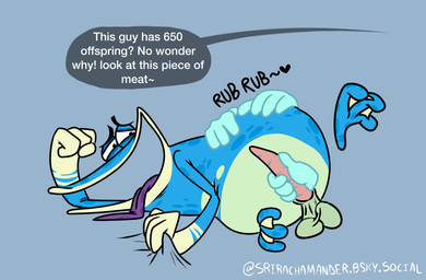 anthro balls belly_rub blue_body curling_toes dialogue disembodied_hand erection feet fist genitals grabbing_sheets group half-closed_eyes long_tongue lying male markings masturbation membrane_(anatomy) narrowed_eyes on_side onomatopoeia open_mouth overweight overweight_male penis penis_grab purple_tongue rubbing saggy_balls simple_background slightly_chubby slightly_chubby_male sound_effects speech_bubble spots spotted_body spotted_tongue spread_legs spreading striped_genitalia striped_penis stripes tapering_penis teasing teasing_partner text toes tongue tongue_out trio webbed_feet srirachamander rayman_(series) ubisoft globox amphibian absurd_res english_text hi_res