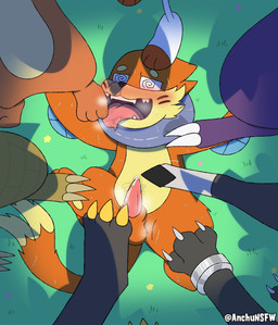 balls bodily_fluids feet feral foot_fetish foot_lick foot_on_penis foot_play genital_fluids genitals group licking male paws penis precum size_difference stepping tongue anchunsfw nintendo pokemon soggy_(soggybuizel) buizel generation_2_pokemon generation_4_pokemon generation_8_pokemon houndour pokemon_(species) scorbunny hi_res