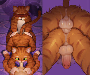 4_toes 5_fingers anal anal_penetration anthro anthro_on_anthro anthro_penetrated anthro_penetrating anthro_penetrating_anthro anus balls biped black_eyes blindfold cheek_tuft claws double_penetration erection eyebrows faceless_anthro faceless_character faceless_male facial_tuft feet fellatio finger_claws fingers from_behind_position fur genitals glans glistening glistening_balls glistening_eyes glistening_genitalia glistening_glans glistening_penis gloves_(marking) green_sclera group group_sex hand_on_another's_butt hand_on_butt high-angle_view humanoid_genitalia humanoid_penis inner_ear_fluff looking_at_viewer looking_up looking_up_at_viewer low-angle_view male male/male male_anthro male_penetrated male_penetrating male_penetrating_male markings motion_blur multicolored_body multicolored_fur nude nude_anthro nude_male open_mouth oral orange_body orange_fur orange_tail penetration penile penile_penetration penis penis_in_ass pink_glans pink_nose raised_tail red_blindfold selfcest sex spitroast square_crossover striped_body striped_fur striped_markings striped_tail stripes tail tail_markings threesome toeless_(marking) toes trio tuft vein veiny_penis white_balls white_body white_eyebrows white_fur white_inner_ear_fluff white_penis pandarita dreamworks puss_in_boots_(franchise) evil_puss_(puss_in_boots) puss_dos_(puss_in_boots) puss_in_boots_(dreamworks) domestic_cat felid feline felis mammal tabby_cat 2024 absurd_res digital_media_(artwork) hi_res