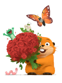 brown_paws eyespots female feral flower green_body green_scales group holding_flower holding_object holding_rose holidays male markings plant rose_(flower) scales hye_sung_park disney hoppers_(disney) pixar valentine's_day insect_queen_(hoppers) mabel_tanaka titus_(hoppers) tom_(hoppers) annelid arthropod beaver butterfly caterpillar earthworm insect larva lepidopteran lizard mammal monarch_butterfly reptile rodent scalie worm 2026 3:4 official_art