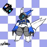 1:1 accessory android anthro blue_body blue_ears blue_fur blue_highlights blue_stripes claws fur furgonomics generation_3_pokemon highlights_(coloring) machine male model_sheet nintendo paws pokemon pokemon_(species) protogen protogen_visor pwnqwazr robot short solo stripes tail tail_accessory zangoose