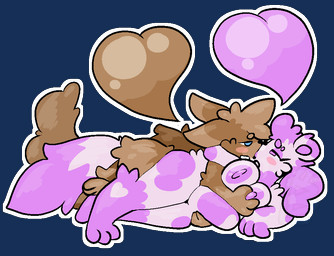 abdominal_bulge anthro big_breasts blue_eyes blush bodily_fluids breast_grab breast_grab_from_behind breast_play breast_squish breasts brown_body brown_fur brown_hair brown_tail duo ears_back entwined_tails eye_contact eyeshadow female fluffy fluffy_hair fluffy_tail from_behind_position fur fur_markings grabbing_partner hair hand_on_breast heart_(marking) heart_symbol hug hugging_another hugging_from_behind intimate kiss_on_lips kissing large_penetration lips lipstick looking_at_another looking_back looking_pleasured love lying makeup male male/female markings nipple_fetish nipple_play nude on_side penetration pink_body pink_eyes pink_eyeshadow pink_fur pink_hair pink_lips pink_lipstick pink_tail pivoted_ears romantic romantic_couple saliva saliva_string sex spoon_position squish tail tail_coil thick_thighs waist_grab lewded_blaze canid canine domestic_ferret fox mammal mustelid musteline true_musteline weasel alpha_channel