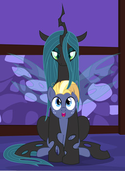 blonde_hair blue_eyes duo eyeshadow female feral green_eyes green_eyeshadow green_hair hair horn insect_wings looking_down looking_up makeup male wings badumsquish friendship_is_magic hasbro my_little_pony queen_chrysalis_(mlp) star_tracker_(mlp) changeling_(mlp) earth_pony equid equine horse mammal pony absurd_res hi_res