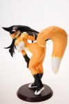 anthro black_hair breasts butt female fur hair looking_back nipples nude open_mouth raised_tail sculpture smile solo statue tail build_master_works canid canine fox mammal 2015 2:3