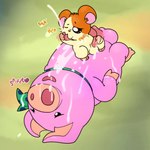 clothing duo genitals male male/male masturbation oral penis spiral_penis argon_vile hamtaro_(series) hamtaro herbert_(hamtaro) cricetid domestic_pig hamster mammal rodent suid suine sus_(pig) 1:1 absurd_res hi_res