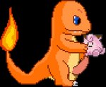 anthro genitals male orange_body penis pokedoll solo julapi_(artist) nintendo pokemon charmander generation_1_pokemon pokemon_(species) alpha_channel digital_media_(artwork) low_res pixel_(artwork)