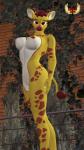 anthro breasts female fur nipples solo text loveslove gina_(mlp) giraffe giraffid mammal 3d_(artwork) absurd_res digital_media_(artwork) hi_res source_filmmaker_(artwork)