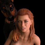 areola breath duo female female_on_feral feral green_eyes hair happy long_hair looking_at_viewer looking_pleasured male male/female male_on_human paws photo_shoot realistic_feral red_hair skinny small_waist suggestive unsure worried jollybizz amanda_red canid canine canis dobermann domestic_dog human mammal pinscher 1:1 3d_(artwork) digital_media_(artwork) hi_res portrait