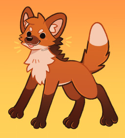 3_toes ambiguous_gender black_eyes black_nose blep blush blush_lines brown_body brown_fur cheek_tuft circle_eyebrows dipstick_tail eyebrows facial_tuft feet feral footprint fur gradient_background head_tuft inner_ear_fluff logo markings multicolored_body multicolored_fur neck_tuft orange_body orange_fur pawprint simple_background solo standing tail tail_markings tan_body tan_eyebrows tan_fur tan_inner_ear tan_inner_ear_fluff text toes tongue tongue_out toony tuft whisker_spots feve canid canine mammal maned_wolf 2026 artist_logo artist_name hi_res icon