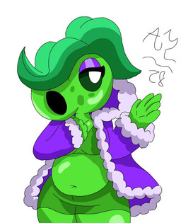 belly bottomwear breasts clothing coat eyelashes eyeshadow female gesture green_body green_bottomwear green_clothing green_hair green_hotpants green_sclera green_shorts green_topwear hair hotpants leaf leaf_hair makeup navel not_furry plant plant_hair pseudo_hair purple_clothing purple_coat purple_eyeshadow purple_topwear shorts simple_background siphon_(anatomy) slightly_chubby slightly_chubby_female slightly_chubby_humanoid solo three-quarter_view topwear waving waving_hand white_background white_eyes jibanianguy electronic_arts plants_vs._zombies plants_vs._zombies_3 popcap_games echo_pea elemental_creature elemental_humanoid flora_fauna humanoid peashooter_(pvz) plant_humanoid 2026 cel_shading colored digital_media_(artwork) portrait shaded signature three-quarter_portrait