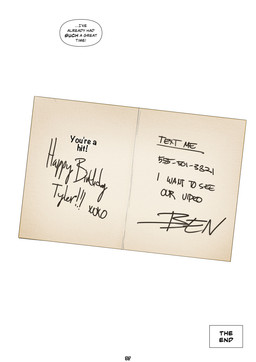 birthday_card dialogue happy_birthday male message phone_number simple_background speech_bubble text text_box text_print white_background xoxo zero_pictured purplebirdman comic english_text handwritten_text signature