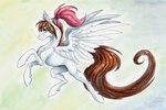 apple_inc. digital_media_(artwork) equid equine feathers female fluffy flying friendship_is_magic fur hasbro hi_res horse ipad mammal my_little_pony mythological_creature mythological_equine mythology painting_(artwork) pegasus pony realistic_paint_studio solo spread_wings sunny_way sunny_way_(character) traditional_media_(artwork) watercolor_(artwork) wings
