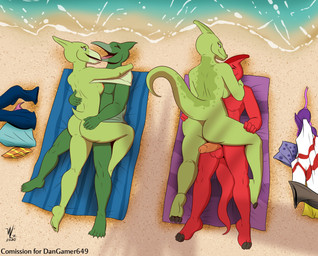 anthro areola balls barefoot beach bikini breasts butt clothing erection eyes_closed feet female female_penetrated fingers from_front_position genitals glans group humanoid_feet looking_at_another looking_pleasured lying male male/female male_penetrating male_penetrating_female nipples nude on_back open_mouth outdoor_nudity outside penetration penile penile_penetration penis plantigrade sand seaside sex sex_on_the_beach smile soles spread_legs spreading swimwear tail toes towel two-piece_swimsuit undressed vaginal vaginal_penetration water denlusty dinosaur hadrosaurid ornithischian ornithopod parasaurolophus prehistoric_species pteranodon pteranodontid pterosaur reptile scalie 2020 absurd_res digital_media_(artwork) hi_res