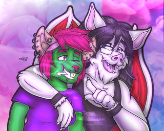 anthro cigarette drugs duo eyewear female glasses male male/female marijuana rectangular_glasses smoke smoke_from_mouth wings naoto bat mammal murid murine rat rodent 5:4 hi_res
