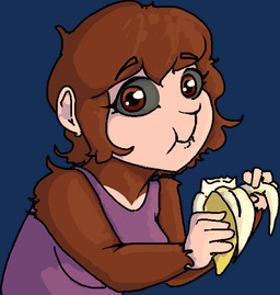 anthro banana breasts brown_body brown_eyes brown_fur brown_hair clothing eating eating_banana eating_food eyelashes female food fruit fur hair looking_at_viewer mature_anthro mature_female multicolored_body multicolored_fur plant purple_clothing purple_shirt purple_tank_top purple_topwear shirt short_hair simple_background solo tan_body tan_fur tank_top topwear transparent_background two_tone_body two_tone_fur faustanon cavemanon_studios snoot_game hannah_(snoot_game) haplorhine mammal monkey primate simian_(species) 2025 alpha_channel digital_drawing_(artwork) digital_media_(artwork)