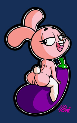 anthro anus butt female fur genitals nude pink_body pink_fur solo straddling vulva young young_anthro young_female fourball cartoon_network the_amazing_world_of_gumball anais_watterson lagomorph leporid mammal rabbit 5:8 alpha_channel hi_res