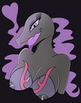 after_transformation anthro breasts female heart_formation heart_symbol looking_at_viewer nipples nude outline pheromones simple_background smile solo tongue tongue_out transparent_background skyspeardw nintendo pokemon generation_7_pokemon pokemon_(species) salazzle 2020 absurd_res alpha_channel hi_res