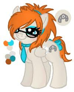 accessory blue_eyes bow_(feature) bow_accessory bow_ribbon clock color_swatch cutie_mark eyelashes eyewear feathered_wings feathers female furgonomics glasses hair necktie orange_hair ponytail ribbons simple_background solo tail tail_accessory tail_bow tail_ribbon watch white_background wings unknown_artist hasbro my_little_pony mythology equid equine mammal mythological_creature mythological_equine pegasus low_res model_sheet thumbnail