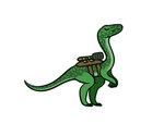 ambiguous_gender bomb explosives feral harness pleased_expression simple_background smile solo stielhandgranate_24 white_background galionne dino_d-day compsognathid compsognathus dinosaur prehistoric_species reptile scalie theropod