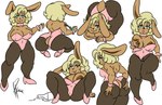 anthro breasts bunny_costume cleavage clothed clothing costume female footwear freckles fur genitals hair high_heels nipples pussy shoes simple_background smile solo thick_thighs uniform punished_kain hare lagomorph leporid mammal rabbit absurd_res digital_media_(artwork) hi_res multiple_images