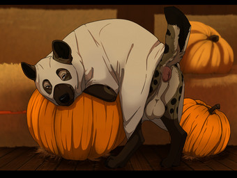 anus backpack balls brown_body brown_eyes brown_fur brown_spots butt feral food fruit fur genitals glistening glistening_eyes looking_at_viewer male markings perineum plant presenting presenting_hindquarters puffy_anus pumpkin quadruped smile solo spots spotted_body spotted_fur tail tail_anus tan_body tan_fur unbreakable-warrior hyena mammal spotted_hyena 2023 digital_media_(artwork) hi_res letterbox