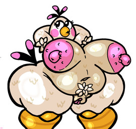 anthro areola armpit_hair beak belly big_breasts big_butt black_eyes black_feather_hair black_hair black_tail black_tail_feathers body_hair breasts butt eyelashes feathers female genitals hair hands_behind_head hands_behind_own_head huge_breasts huge_butt looking_away multicolored_hair nipples nude orange_beak pink_areola pink_feather_hair pink_hair pink_nipples pink_tail pink_tail_feathers pose pubes simple_background solo standing tail tail_feathers thick_thighs three-quarter_view two_tone_feather_hair two_tone_hair two_tone_tail two_tone_tail_feathers vulva white_background white_body white_feathers filthyskull angry_birds rovio_entertainment sega matilda_(angry_birds) avian bird 2026 digital_media_(artwork) hi_res signature