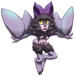 2_toes anthro bat breasts feet female freckles generation_6_pokemon genitals hi_res mammal membrane_(anatomy) membranous_wings nintendo noibat pokemon pokemon_(species) pussy small_breasts solo sublisofts toes wide_hips winged_arms wings yellow_sclera