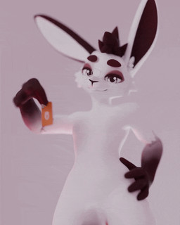 anthro balls becoming_erect erection eyewear fur genitals glasses humanoid_genitalia humanoid_penis male multicolored_body multicolored_fur nude object_vore open_mouth penis phone_in_mouth solo swallowing vore white_body white_fur kris-kawaii x_(kris-kawaii) lagomorph leporid mammal rabbit 3d_(artwork) 3d_animation 4:5 animated digital_media_(artwork)