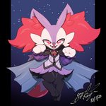 anthro ascot cloak clothed clothing dress_shirt fangs female holidays shirt solo teeth topwear vest gingy_k_fox halloween nintendo pokemon pokemon-specific_day braixen canid canine generation_6_pokemon mammal pokemon_(species) shiny_pokemon vampire 1:1