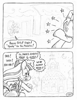 alternative_fashion anthro back_wings big_butt blush blush_lines bodily_fluids boutique butt camera clothed clothed_anthro clothed_female clothing clothing_around_one_leg crying dialogue duo embarrased_female embarrassed female fully_clothed fully_clothed_anthro fully_clothed_female goth hooves horn humiliation panties panties_around_one_leg panties_down partially_clothed partially_clothed_anthro punished rubbing_butt running running_away sore spank_marks spanked_butt speech_bubble taunting tears tears_of_pain teary_eyes teasing text train underwear underwear_around_one_leg underwear_down unguligrade unicorn_horn vehicle wings circe_(artist) friendship_is_magic hasbro my_little_pony mythology fan_character gothy_moon_(circe) twilight_sparkle_(mlp) equid equine mammal mythological_creature mythological_equine unicorn winged_unicorn black_and_white comic english_text monochrome traditional_media_(artwork)