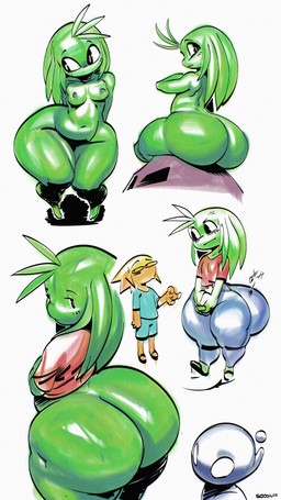 annoyed belly big_butt black_eyes blue_bottomwear blue_clothing blue_pants bottom_heavy bottomless bottomless_humanoid bottomless_male bottomwear breasts bubble_butt butt clothed clothing curvy_figure featureless_crotch femboy footwear front_view fully_clothed gesture glistening glistening_belly glistening_body glistening_breasts glistening_butt glistening_clothing glistening_moobs glistening_pseudo_hair glistening_skin green_belly green_body green_nipples green_pseudo_hair green_skin group hand_gesture hands_behind_back high-angle_view huge_butt huge_thighs light long_pseudo_hair looking_at_butt looking_back male male_humanoid medium_breasts moobs multiple_angles multiple_poses navel nipples not_furry nude nude_humanoid off/on on_rock pants pear-shaped_figure pose pseudo_hair rear_view red_clothing red_shirt red_topwear rock sandals shirt shirt_only shoes shorts shortstack shortstack_male simple_background sitting sitting_on_rock slightly_chubby slightly_chubby_humanoid slightly_chubby_male standing tapping_foot text thick_thighs topwear topwear_only trio voluptuous voluptuous_alien voluptuous_humanoid voluptuous_male white_background white_sclera wide_hipped_humanoid wide_hipped_male wide_hips yellow_body yellow_skin sqoon jay_(sqoon) panpan alien alien_humanoid ghost humanoid puwa spirit 2025 4k 9:16 absurd_res artist_name colored dated digital_drawing_(artwork) digital_media_(artwork) english_text hi_res lighting multiple_images pinup shaded signature simple_shading